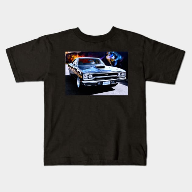 1970 Plymouth GTX 440 Kids T-Shirt by Burtney